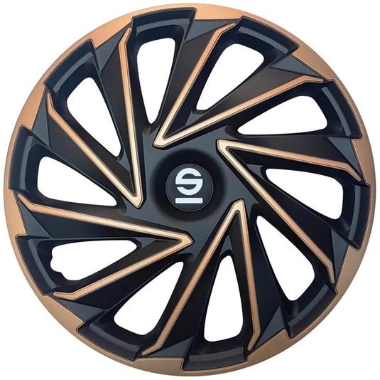 Sparco wieldoppen varese 16 inch zwart goud set van 4