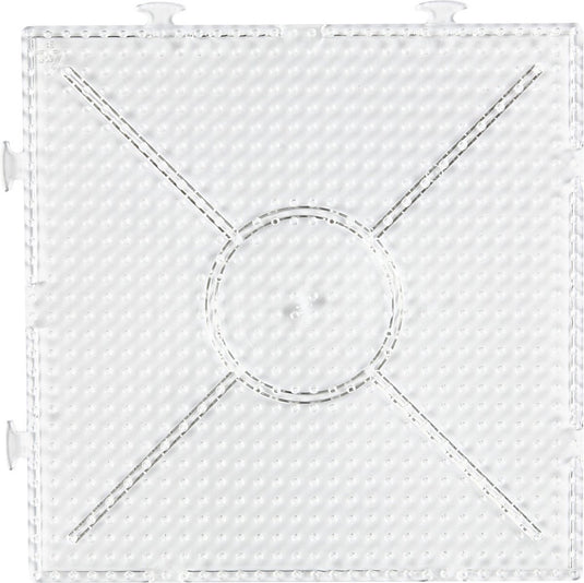 Creotime grondplaat voor strijkkralen - strijkkralenbord - onderplaat - groot vierkant - medium strijkkralen - 15x15cm - 1 stuk