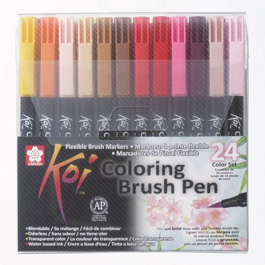 Sakura koi coloring brush pen set | 24 kleuren