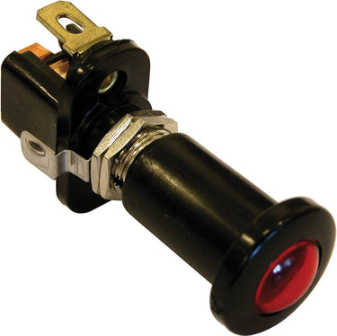 Carpoint trekschakelaar met rode indicator – 12v inbouwschakelaar – verlichte trekschakelaar – compact design – zwart