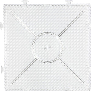 Creotime grondplaat voor strijkkralen - strijkkralenbord - onderplaat - groot vierkant - medium strijkkralen - 15x15cm - 1 stuk