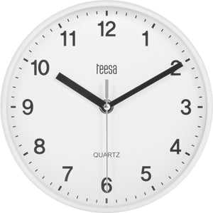 Teesa tsa0038 analoge wandklok 20 cm wit