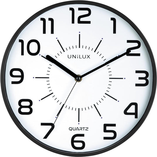 Unilux pop klok - zwart - ø 28 - rond - stil