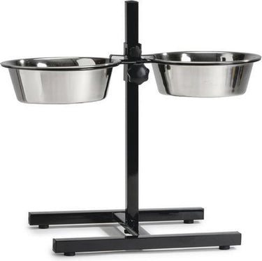 Beeztees standaard - hondenvoer- en drinkbak - zwart - 20 cm