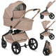 Lionelo freya 3in1 kinderwagen set – reiswieg, wandelwagen astrid i-size autostoel (40–87 cm) –premium - vanaf geboorte tot 22 kg – pu-wielen met vering – omkeerbare zitting – upf50+ kap