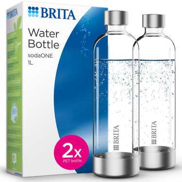 Brita sodaone - kunststof bruiswatertoestel flessen - 2 x 1l pet-fles
