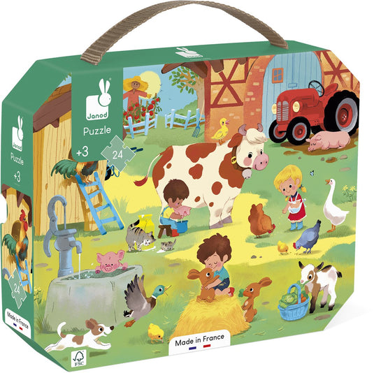 Janod - puzzel - op de boerderij