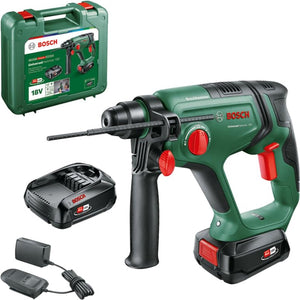Bosch universalhammer 18v accu boorhamer - 2.0 j - met 2 x 18 v accu (2.5 ah) en lader - in koffer