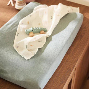 Jollein - aankleedkussenhoes badstof 50x70cm - zachte hoes baby aankleedkussen - sea green - 2 stuks