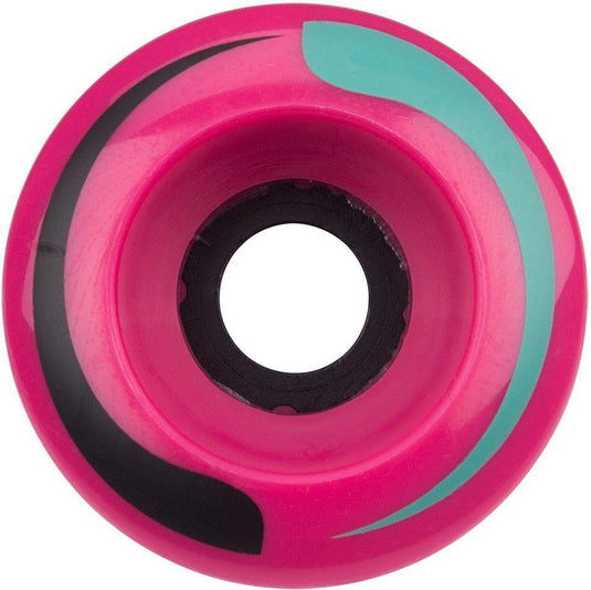 Nijdam wielen voor rolschaatsen - 54 x 32 mm - magenta zwart smaragd