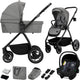 Lionelo meril 3in1 kinderwagen - buggy – xl reiswieg, wandelwagen adac-gecertificeerd autostoeltje – all-terrain wielen – compleet accessoireset – upf50+