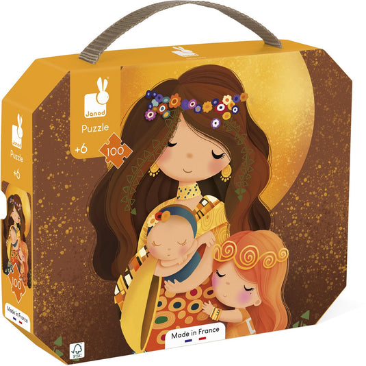 Janod - puzzel geïnspireerd door gustav klimt - in puzzelkoffer - 100 stukjes - geschikt vanaf 6 jaar