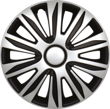 Carpoint wieldoppen nardo 16 inch abs zilver zwart set van 4