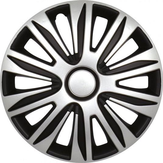 Carpoint wieldoppen nardo 16 inch abs zilver zwart set van 4