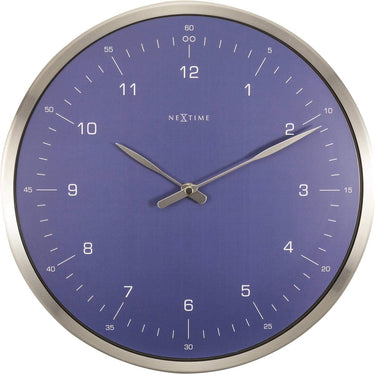 Nextime 60 minutes – wandklok – 33 cm – metaal – blauw