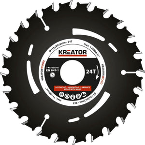 Kreator krt020305 invalzaagblad - ø115 mm - 24 t