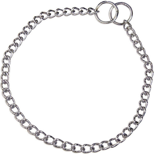 Hs sprenger dog collar silver 2,5 mm links twisted (60 cm)
