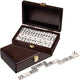 Philos domino dubbel 9 walnoten box 20x12,5cm