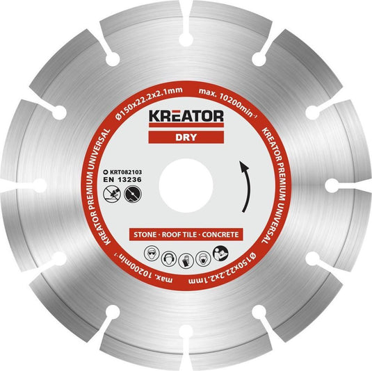 Kreator krt082103 diamanten doorslijpschijf – ø150mm