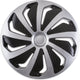 Versaco wieldoppen 16 inch - wind zwart zilver - 4 stuks