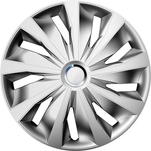 Carpoint wieldoppenset grip pro 15 inch zilver 4 stuks