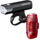 Cateye ampp900 + viz300 verlichtingsset - fiets verlichting - lumen: 900 300 - stuurdiameter: 22-35mm - usb oplaadbaar - zwart rood