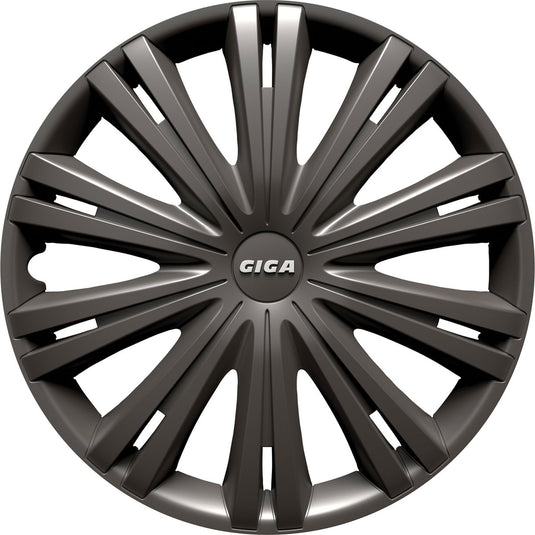 Carpoint wieldoppenset gigadark 16 inch antraciet 4 stuks