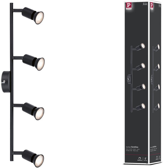 Paulmann spotlight carolina gu10 230v max. 4x10w dimbaar zwart mat