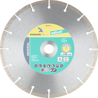 Wolfcraft - diamant doorslijpschijf 230 mm - voor haakse slijpmachine - 8319000