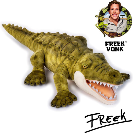 Freek vonk x bresser knuffel krokodil - vik de krokodil - 50 cm - huisdier