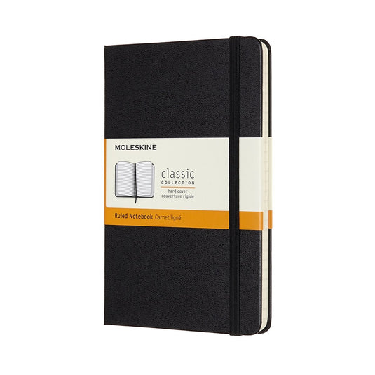 Moleskine classic notitieboek - medium - hardcover - gelinieerd - zwart