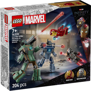 Lego ® ǀ marvel iron man en war machine vs. hammer drones - 76320