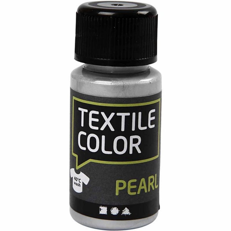 Laden Sie das Bild in Galerie -Viewer, Creativ company textile color dekkende textielverf - zilver parelmoer, 50ml
