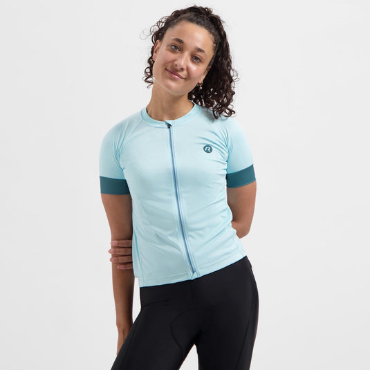 Rogelli modesta fietsshirt dames - korte mouwen - wielershirt - lichtblauw - maat m