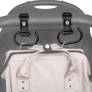 Dooky buggy kinderwagen haak groot 2 stuks - zwart
