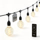 Calex vista lichtsnoer 10 meter xl - led lichtslinger 8 lampen - grote bulbs - warm wit licht - tuinverlichting - sfeerverlichting