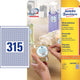 Avery labels white ø 10mm(25) l6019