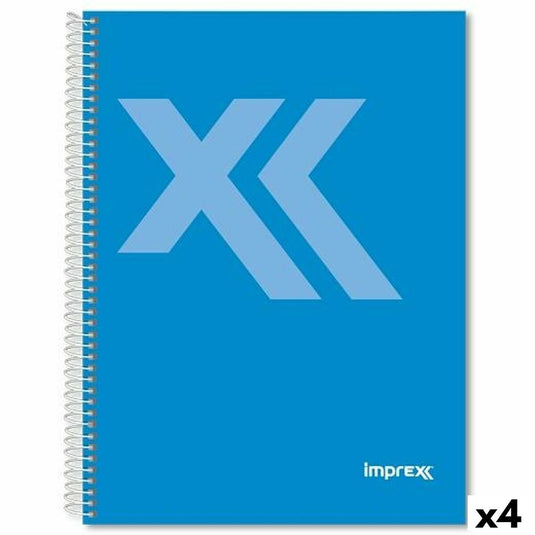Imprex schrift blauw din a4 80 lakens (4 stuks)