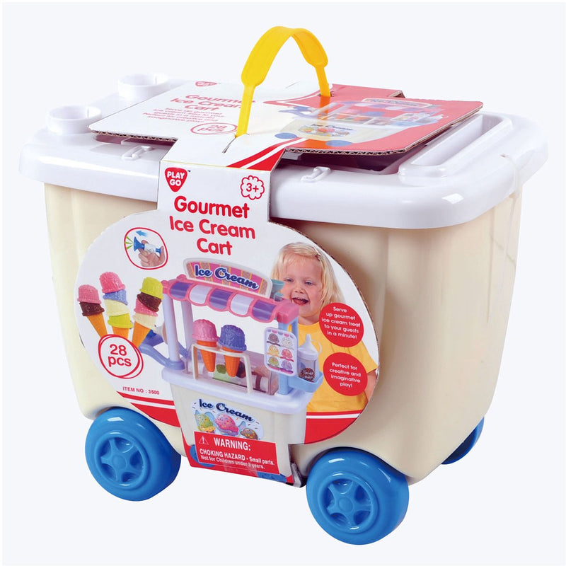 ギャラリービューアに画像をロードする, Playgo speelgoedwinkel kinderen - duwwagen - ijskraam met ijsjes - kleiset - ijsjes klei
