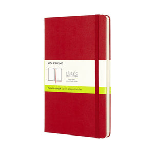 Moleskine classic notitieboek - large - hardcover - blanco - rood