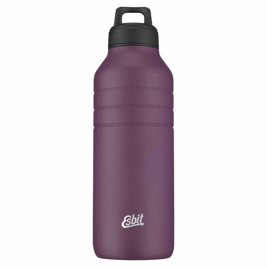Esbit majoris waterfles - 1 liter - paars - rvs drinkfles - lusdop