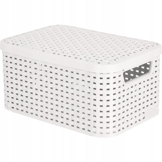 Curver style serie - opberger - s - lichtgrijs - rattanstructuur