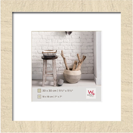 Walther home - houten lijst - fotoformaat 30x30 cm - crème wit