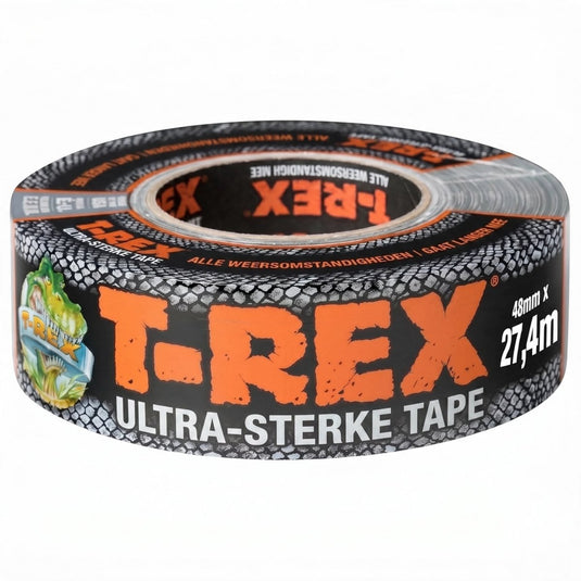T-rex® t-rex – textieltape 48 mm x 27,4 m grijs – extreem sterke en scheurvaste gaffertape voor binnen- en buitengebruik – waterdichte ducttape met sterke kleefkracht – ideaal voor universele reparaties en bevestigingen