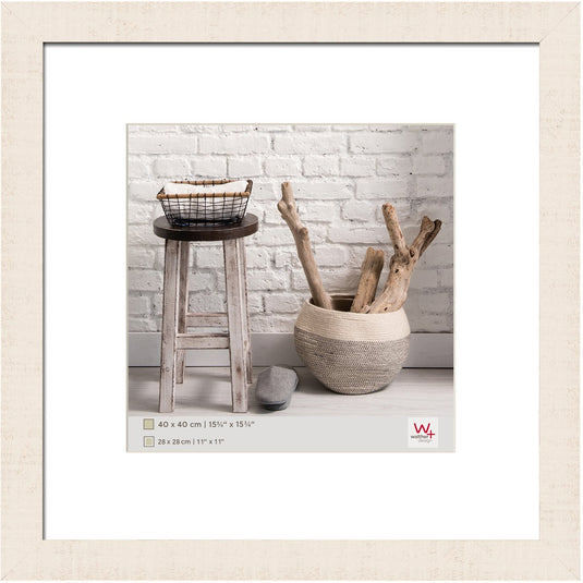 Walther home - houten lijst - fotoformaat 40x40 cm - crème wit