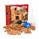 Teifoc ® bouwdoos – kasteel huis – 150 onderdelen – echte mini bakstenen met cement, kom en troffel – bouwpakket voor kinderen vanaf 6 jaar