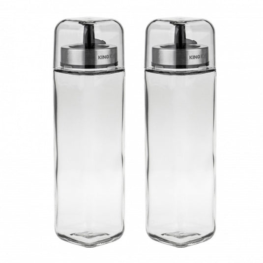 Kinghoff - flessenset voor olie en azijn - glazen flessen - 270 ml - milieuvriendelijk
