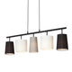 Briloner leuchten shades - hanglamp zwart - 5 lichts - textiele kap - ontwerp door kare