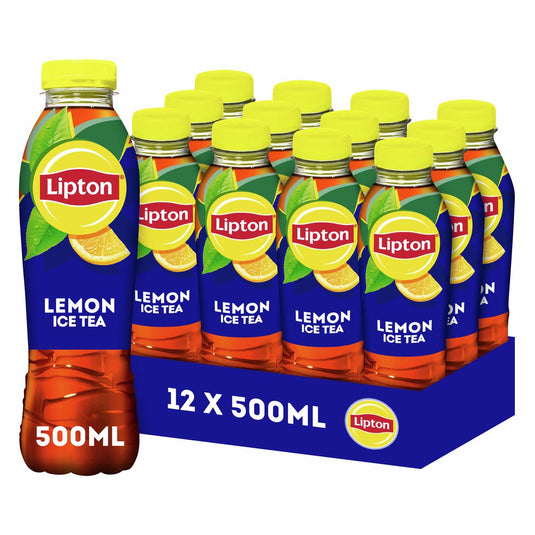 Lipton ice tea fles - lemon - laag in calorieën - 12 x 500 ml - voordeelverpakking