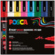 Posca - paintmarker uni pc-5br brushpunt m ass 8st